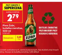 Biedronka Piwo Żubr Jasne Pełne oferta