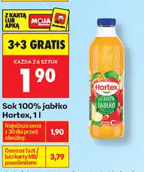 Biedronka Sok 100% jabłko Hortex oferta