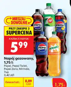 Biedronka Napój gazowany Pepsi, Pepsi Twist, Pepsi Zero, Mirinda, 7up oferta