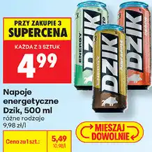 Biedronka Napoje energetyczne Dzik oferta