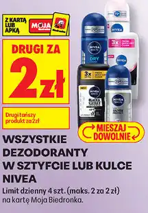Biedronka Wszystkie dezodoranty w sztyfcie lub kulce Nivea oferta