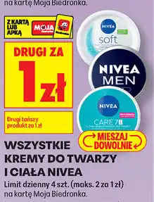 Biedronka Wszystkie kremy do twarzy i ciała Nivea oferta