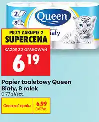 Biedronka Papier toaletowy Queen Biały oferta
