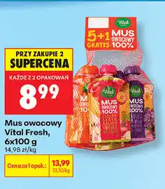 Biedronka Mus owocowy Vital Fresh oferta