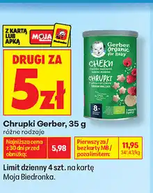 Biedronka Chrupki Gerber Organic for Baby oferta