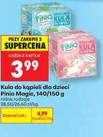Biedronka Kula do kąpieli dla dzieci Pinio Magic, 140/150 g oferta