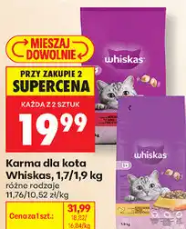 Biedronka Karma dla kota Whiskas, 1,7/1 oferta