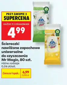 Biedronka Ściereczki nawilżane zapachowe uniwersalne do czyszczenia Mr Magic oferta