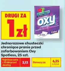 Biedronka Jednorazowe chusteczki chroniące pranie przed zafarbowaniem Oxy Spotless, 25 szt oferta