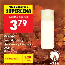 Biedronka Wkład parafinowy do zniczy Lumia oferta