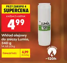 Biedronka Wkład olejowy do zniczy Lumia oferta