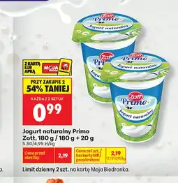 Biedronka Jogurt naturalny Primo Zott oferta