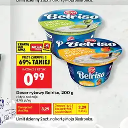 Biedronka Deser ryżowy Belriso pistacja oferta