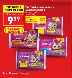 Biedronka Karma dla kota w sosie Whiskas 8-pak oferta