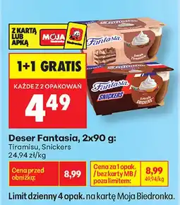 Biedronka Deser Fantasia Tiramisu 2-pak oferta