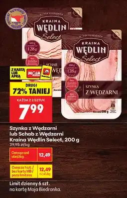 Biedronka Szynka z wędzarni Kraina Wędlin Select oferta