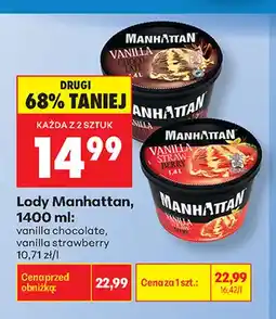 Biedronka Lody Manhattan vanilla strawberry oferta