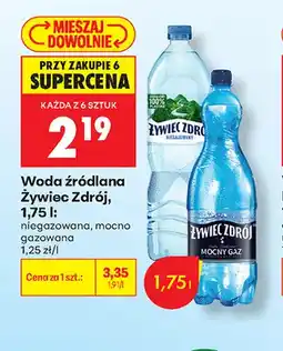 Biedronka Woda źródlana niegazowana Żywiec Zdrój oferta