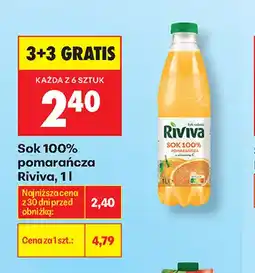 Biedronka Sok pomarańcza Riviva 100% oferta