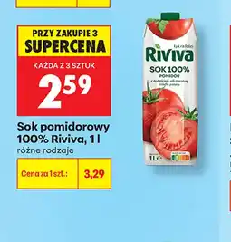 Biedronka Sok pomidorowy Riviva 100% oferta