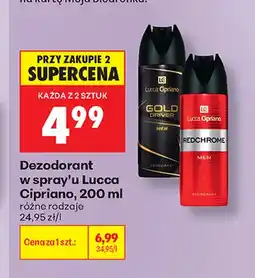 Biedronka Dezodorant w sprayu Lucca Cipriano oferta