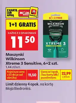 Biedronka Maszynki Wilkinson Xtreme 3 Sensitive 8-pak oferta