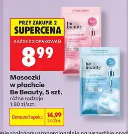 Biedronka Maseczki w płachcie Be Beauty oferta