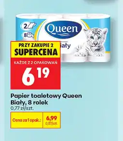 Biedronka Papier toaletowy Queen Biały 8-pak oferta