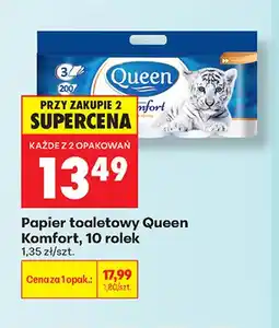 Biedronka Papier toaletowy Queen Komfort 10-pak oferta