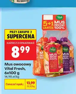 Biedronka Mus owocowy Vital Fresh 6-pak oferta