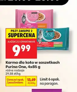 Biedronka Karma dla kota w saszetkach Purina One 4-pak oferta