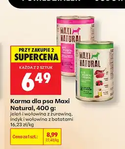 Biedronka Karma dla psa Maxi Natural indyk i wołowina z batatami oferta