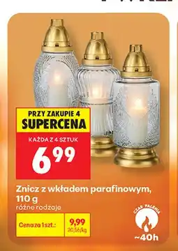 Biedronka Znicz z wkładem parafinowym oferta