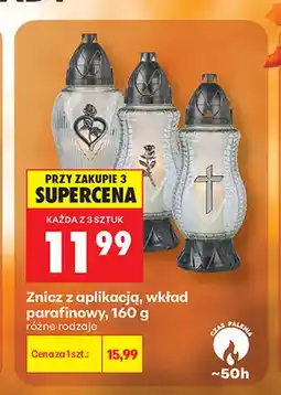 Biedronka Znicz z aplikacją wkład parafinowy oferta
