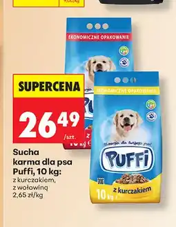 Biedronka Sucha karma dla psa Puffi z kurczakiem oferta