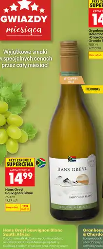 Biedronka Wino białe wytrawne Hans Greyl Sauvignon Blanc oferta
