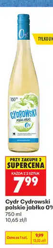 Biedronka Cydr bezalkoholowy Cydrowski polskie jabłko 0% oferta