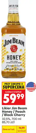 Biedronka Likier Jim Beam Honey / Peach / Black Cherry oferta