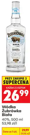 Biedronka Wódka Żubrówka Biała oferta