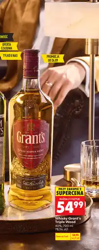 Biedronka Whisky Grant's Triple Wood oferta