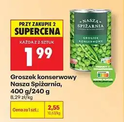 Biedronka Groszek konserwowy Nasza Spiżarnia 400 g / 240 g oferta
