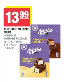 Spar Alpejskie Mleczko Milka oferta