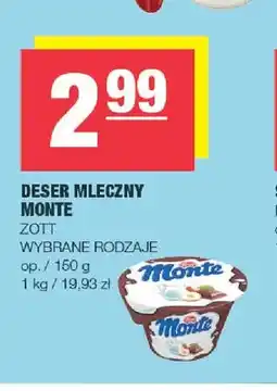 Spar Deser mleczny Monte Zott oferta