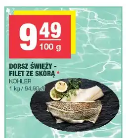 Spar Dorsz świeży - filet ze skórą Kohler oferta