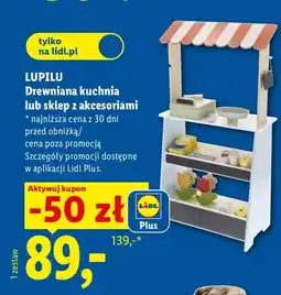 Lidl Drewniany sklep z akcesoriami Lupilu oferta