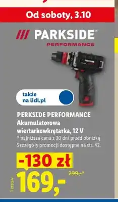 Lidl Akumulatorowa wiertarkowkrętarka Parkside Performance oferta