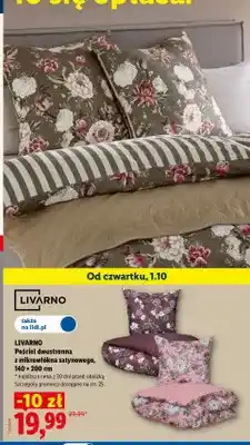 Lidl Pościel dwustronna z mikrowłókna satynowego 140x200 cm Livarno oferta