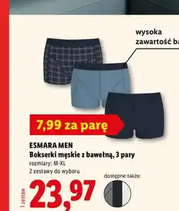 Lidl Bokserki męskie z bawełną 3-pak oferta