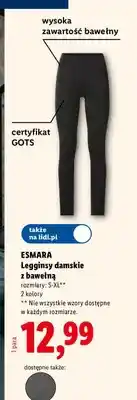 Lidl Legginsy damskie z bawełną Esmara oferta
