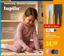 Lidl Legginsy termiczne dziecięce z bawełną 2-pak Lupilu oferta